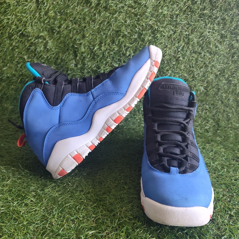 Nike Air Jordan 10 Retro Tinker Youth Size 6Y Blue Orange Sneakers 310806-408